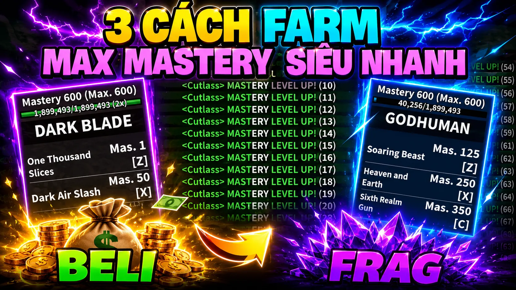 Cày ( Beli ) ( Frag Điểm Tím ) ( Thông Thạo )